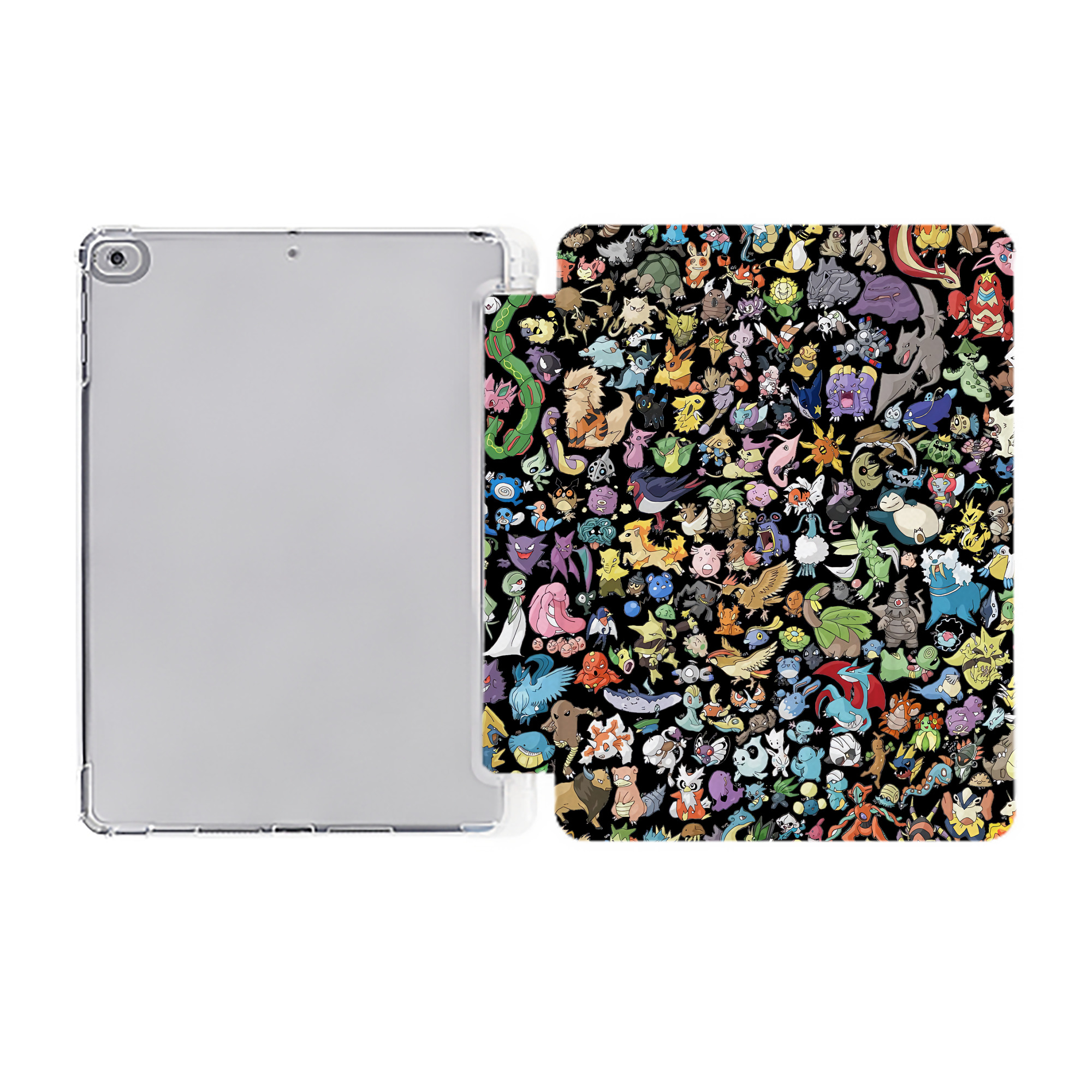 （画像用） ポケットモンスター Pokémon IPad ケース ペン収納付き 三つ折りスタンド PUレザー×シリコン 対応機種9.5/10.5/10.9インチ